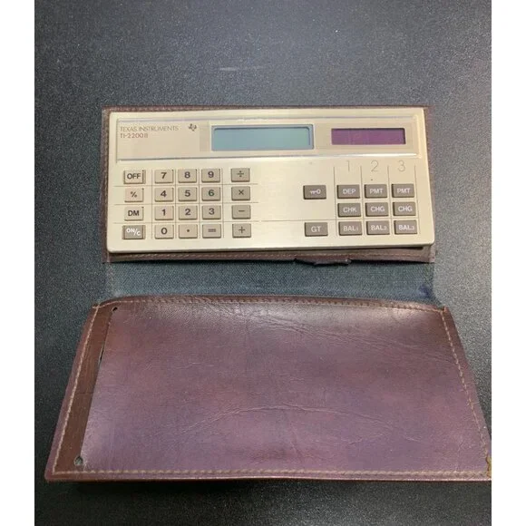 Vintage 1986 Texas Instruments TI-2200II Financial Calculator Solar Tested Case - Picture 2 of 5